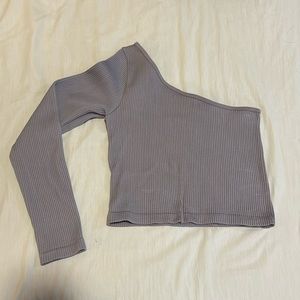 Purple Super Stretchy One Shoulder Top